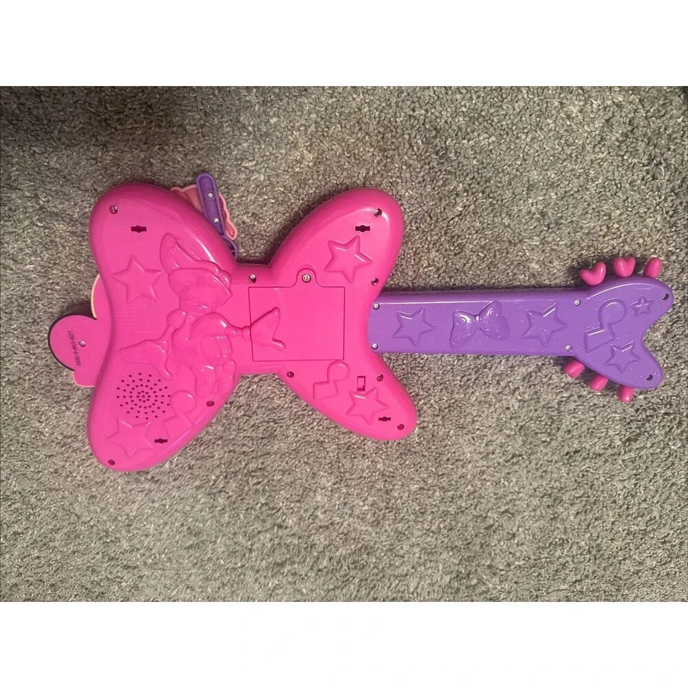 Disney Minnie Mouse Rockin Bow-Tique Guitar Toy WORKS Plays Music Talks